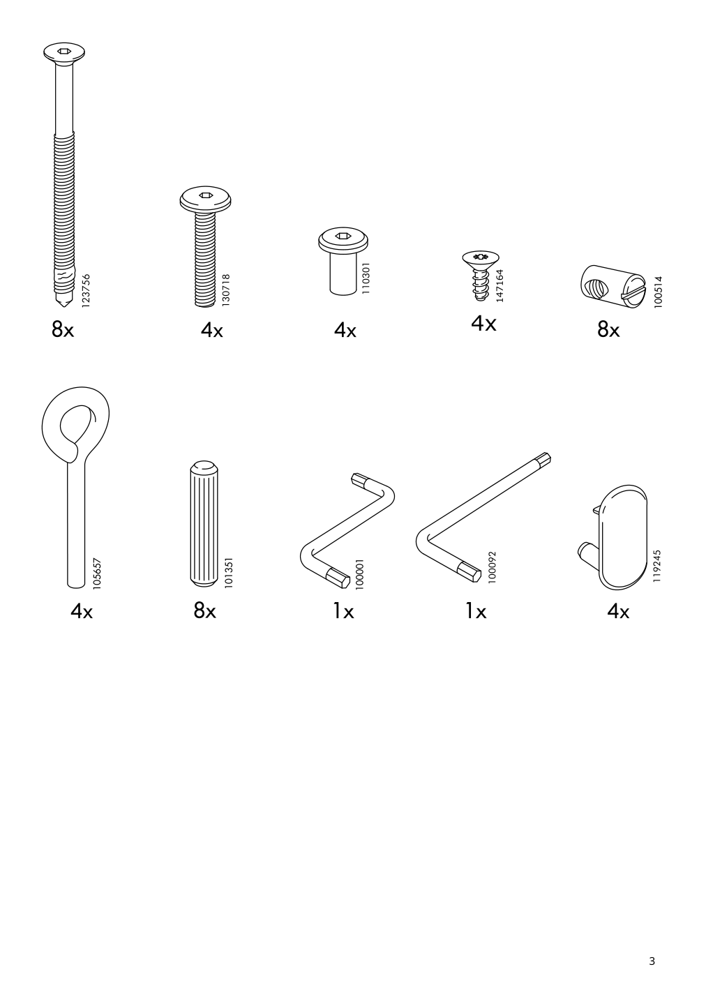 Assembly instructions for IKEA Gulliver crib white | Page 3 - IKEA GULLIVER 2-piece baby furniture set 195.061.13