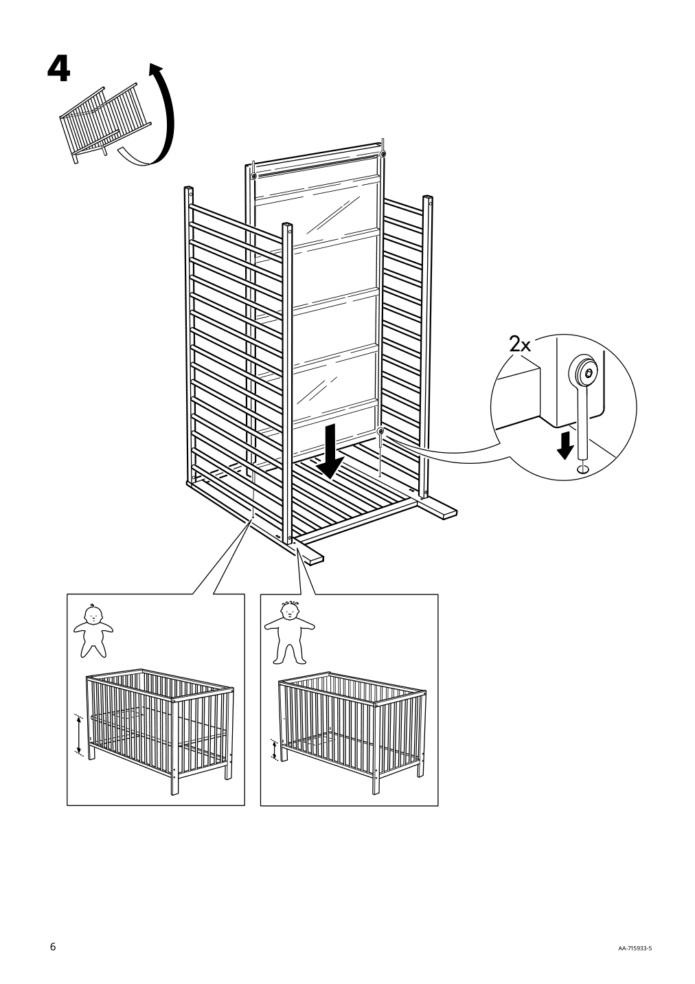 Assembly instructions for IKEA Gulliver crib white | Page 6 - IKEA GULLIVER crib 102.485.19