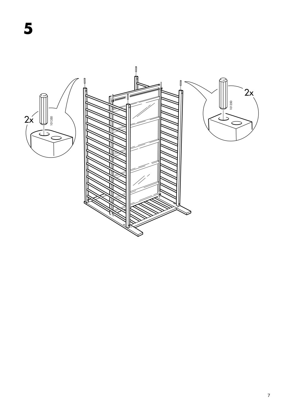 Assembly instructions for IKEA Gulliver crib white | Page 7 - IKEA GULLIVER 2-piece baby furniture set 195.061.13