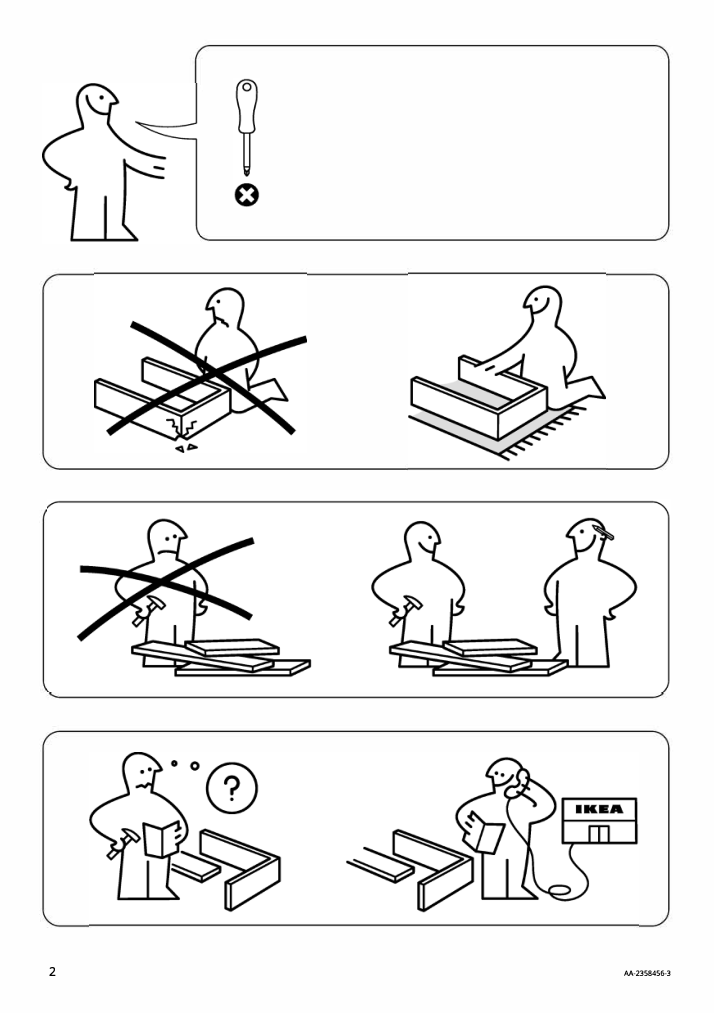 Assembly instructions for IKEA Gunneby table walnut veneer | Page 2 - IKEA GUNNEBY table 805.566.32