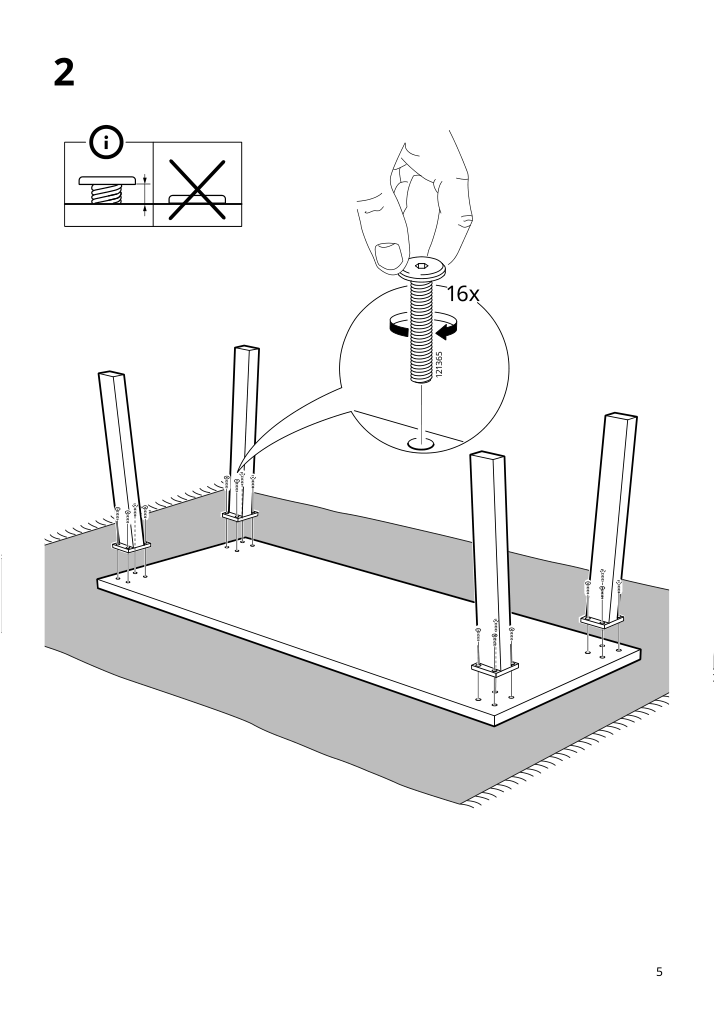 Assembly instructions for IKEA Gunneby table walnut veneer | Page 5 - IKEA GUNNEBY table 805.566.32