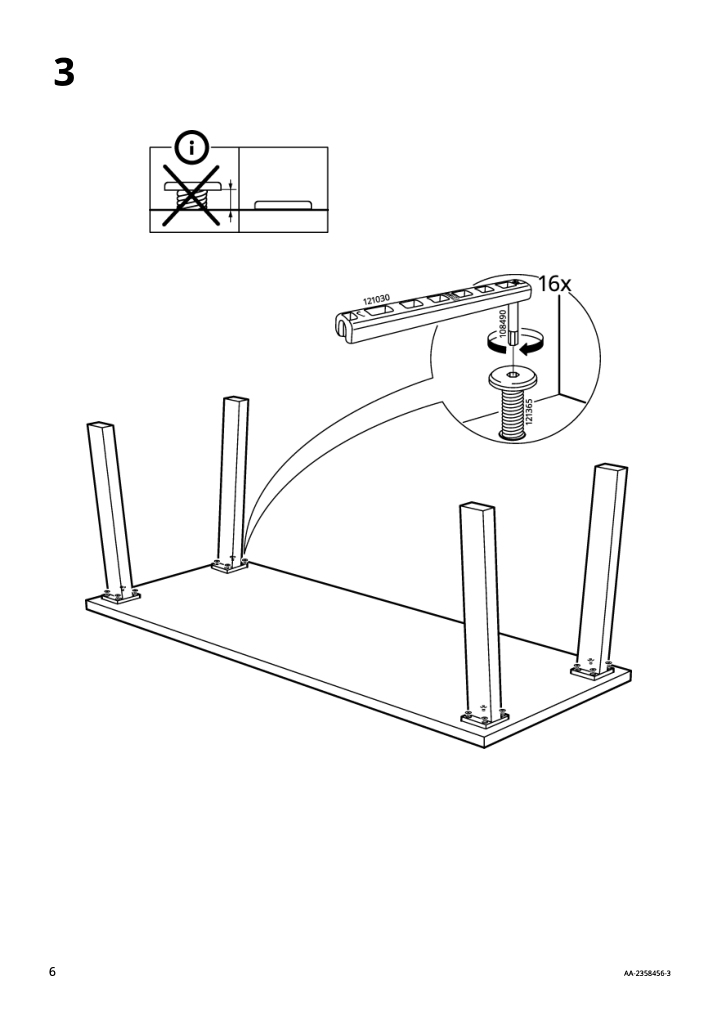 Assembly instructions for IKEA Gunneby table walnut veneer | Page 6 - IKEA GUNNEBY table 805.566.32