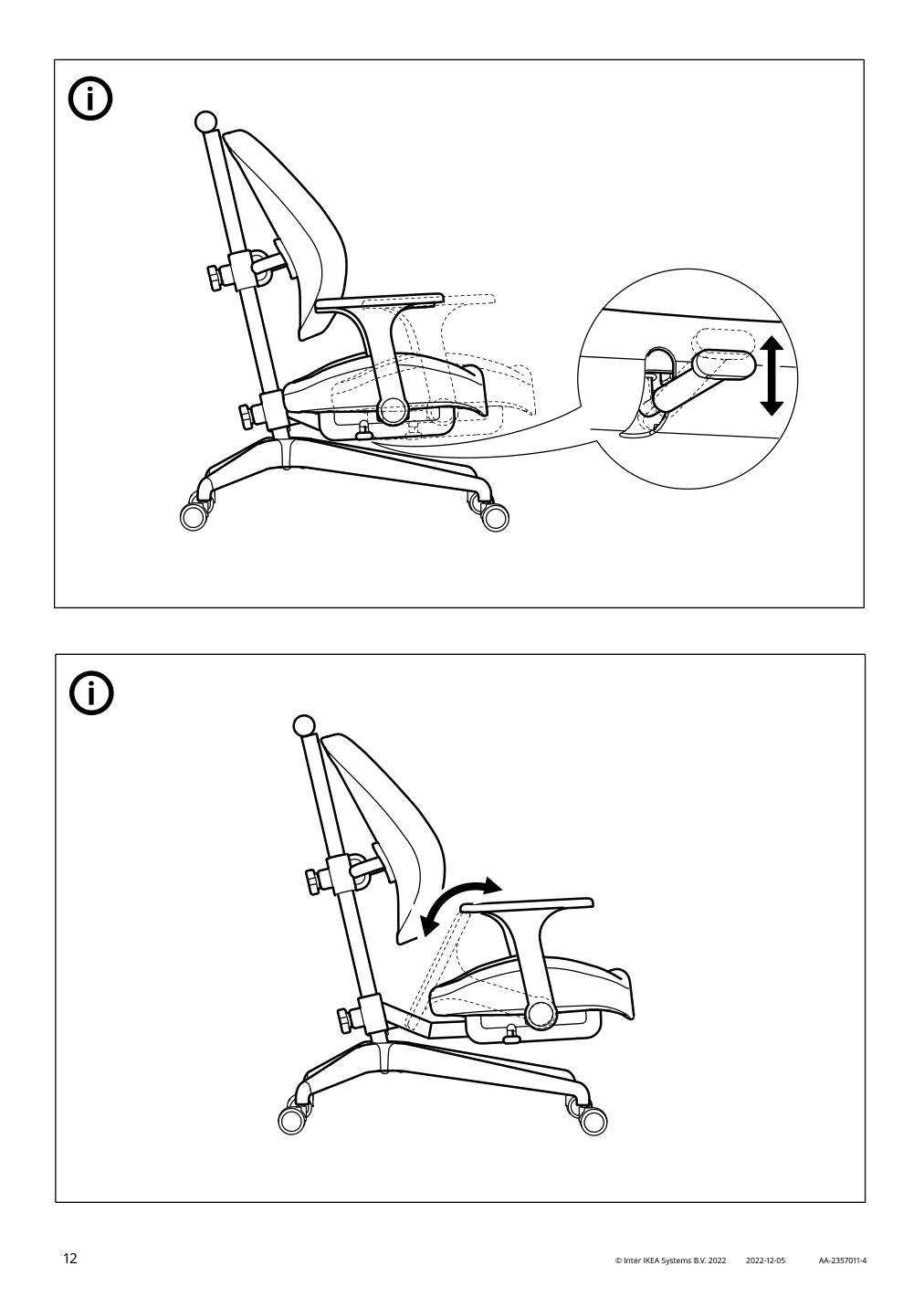 Assembly instructions for IKEA Gunrik childs desk chair turquoise | Page 12 - IKEA GUNRIK child's desk chair 305.586.24