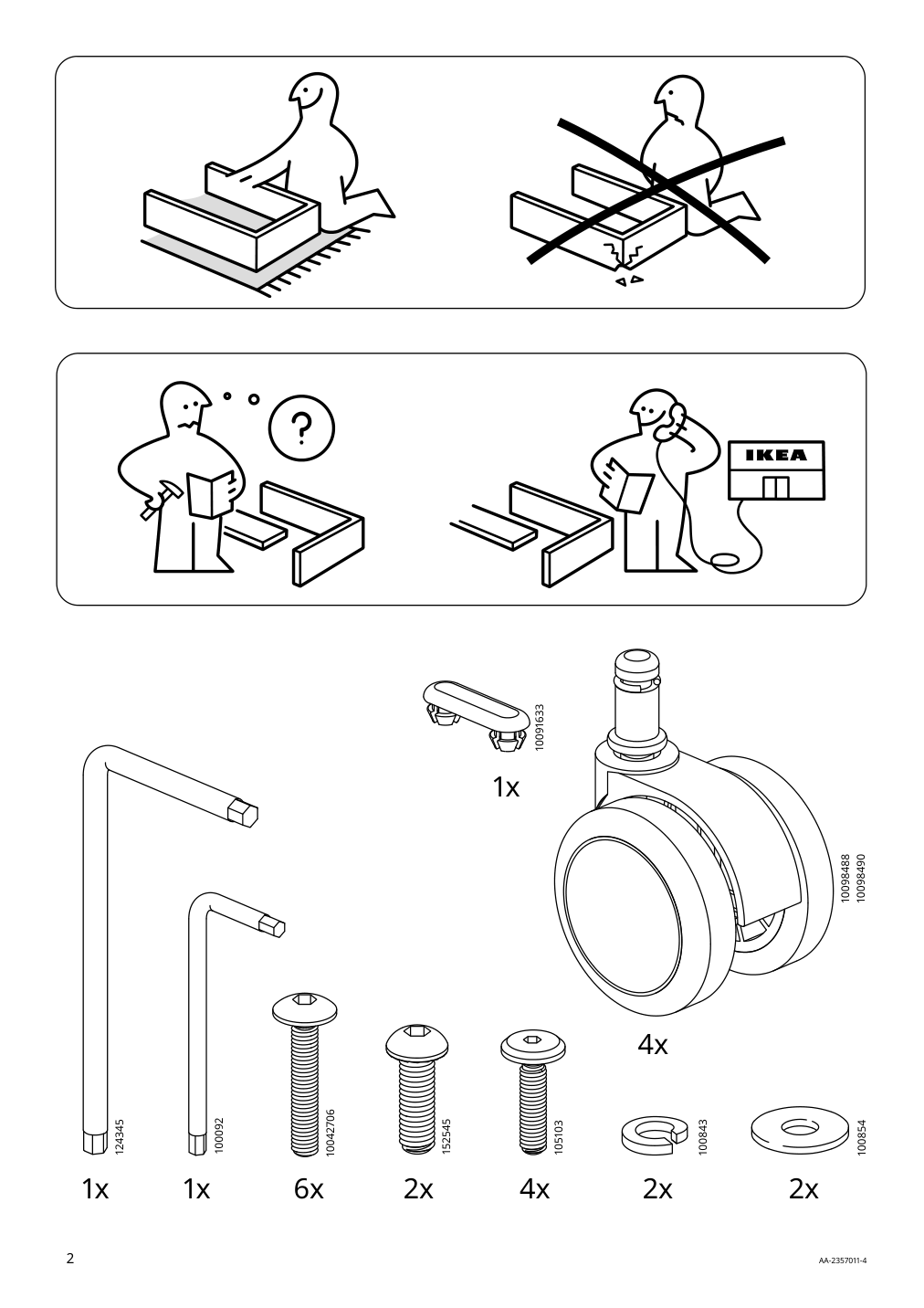 Assembly instructions for IKEA Gunrik childs desk chair turquoise | Page 2 - IKEA GUNRIK child's desk chair 305.586.24