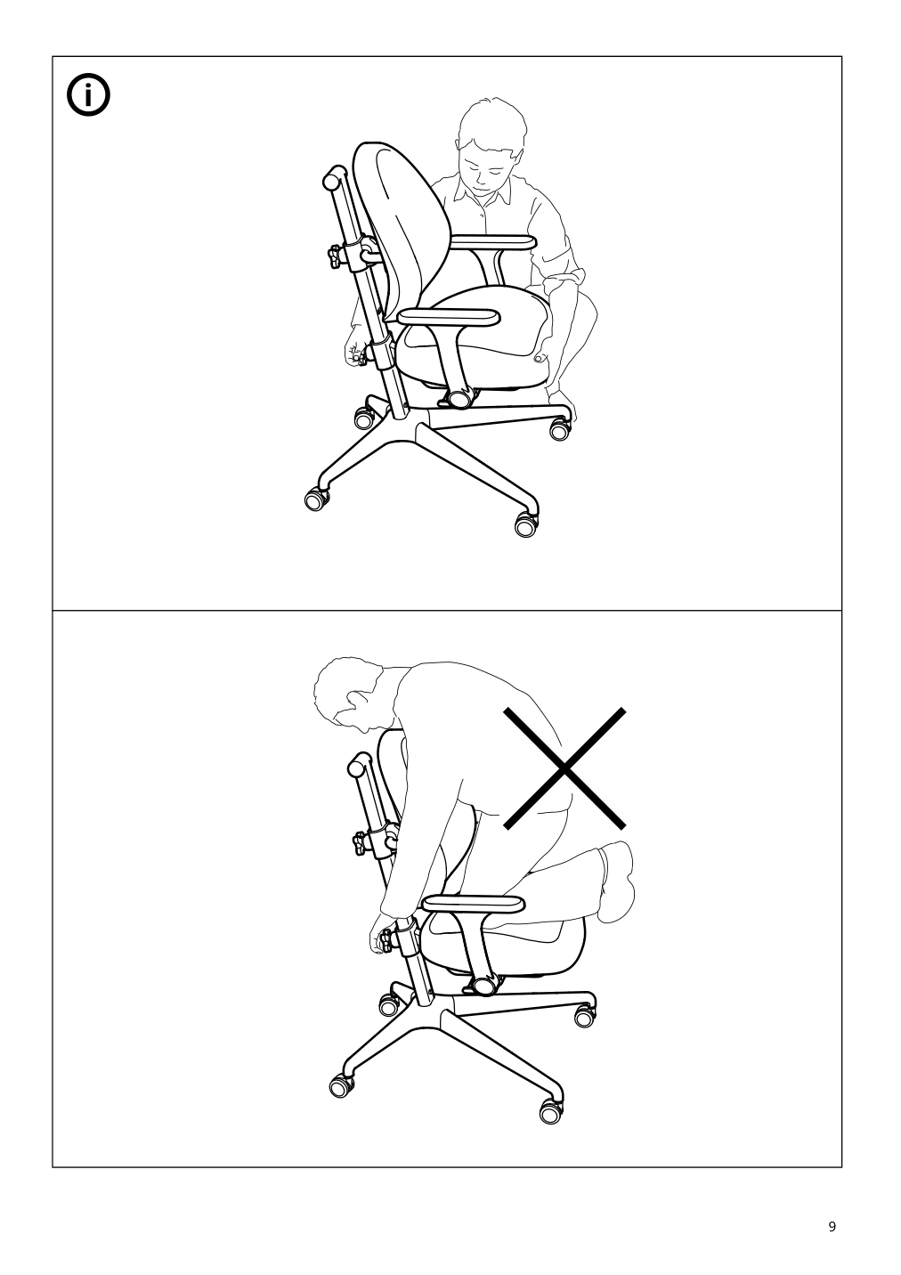 Assembly instructions for IKEA Gunrik childs desk chair turquoise | Page 9 - IKEA GUNRIK child's desk chair 305.586.24