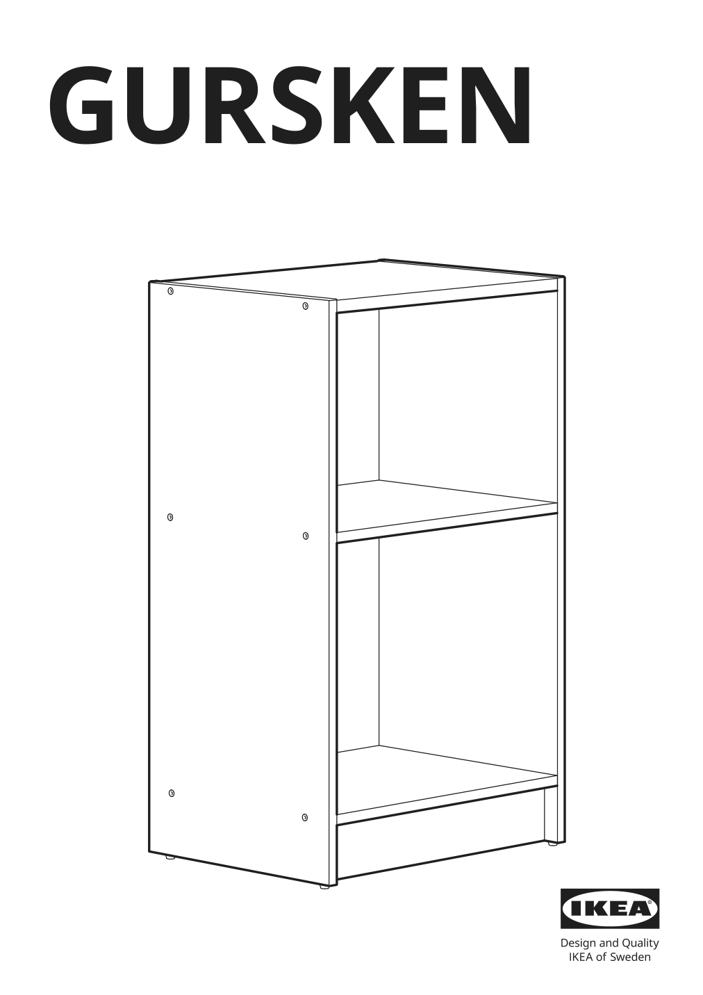 Assembly instructions for IKEA Gursken nightstand light beige | Page 1 - IKEA GURSKEN bedroom furniture, set of 3 494.205.04