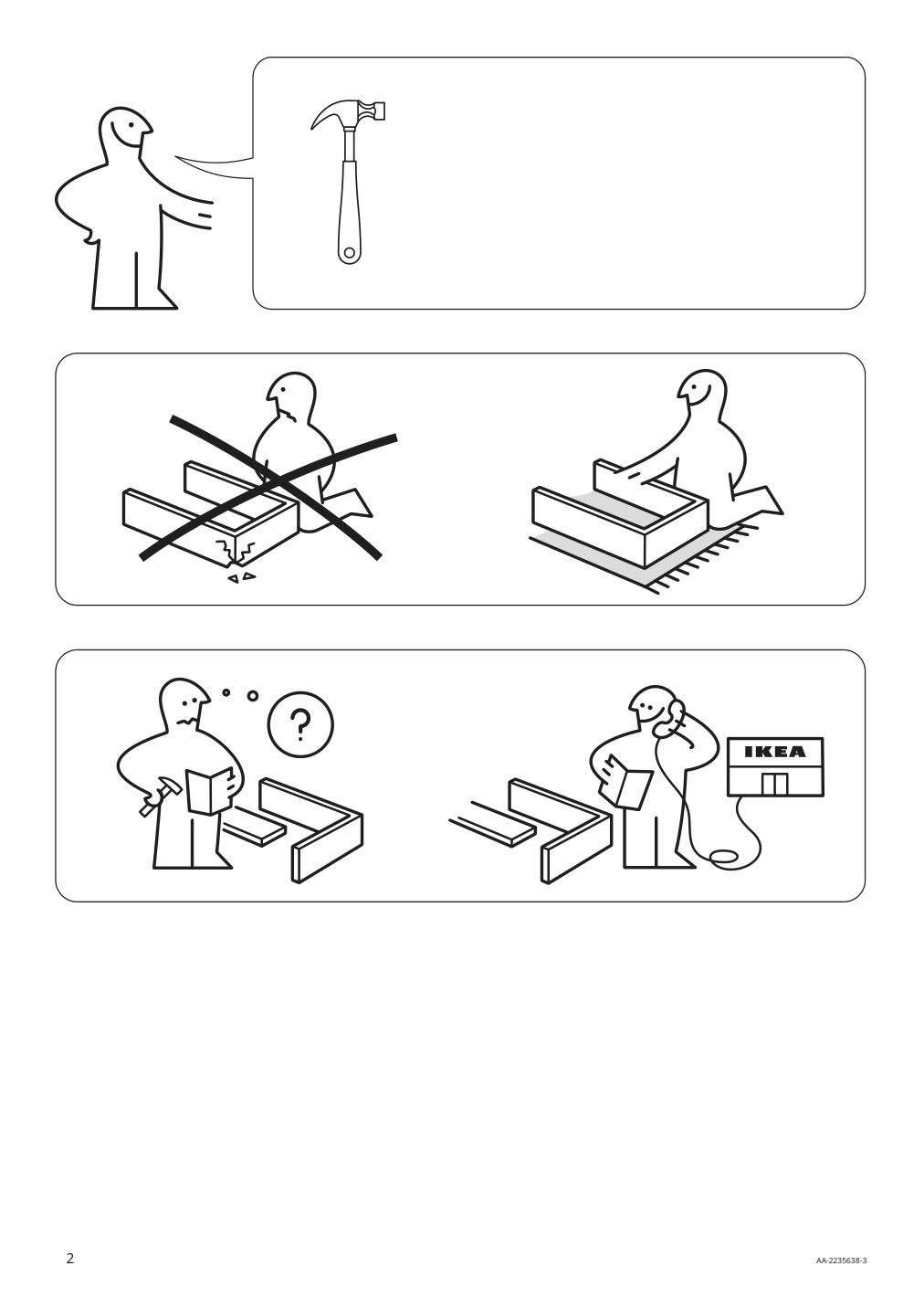 Assembly instructions for IKEA Gursken nightstand light beige | Page 2 - IKEA GURSKEN bedroom furniture, set of 3 494.205.04