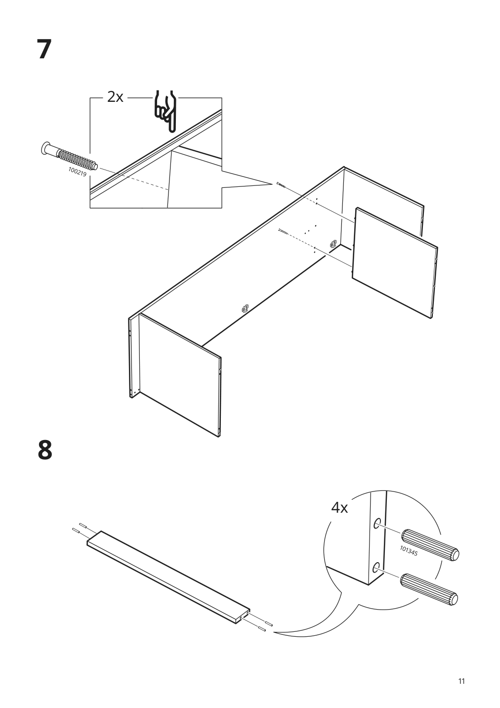 Assembly instructions for IKEA Gursken wardrobe with 2 doors light beige | Page 11 - IKEA GURSKEN bedroom furniture, set of 3 494.205.04