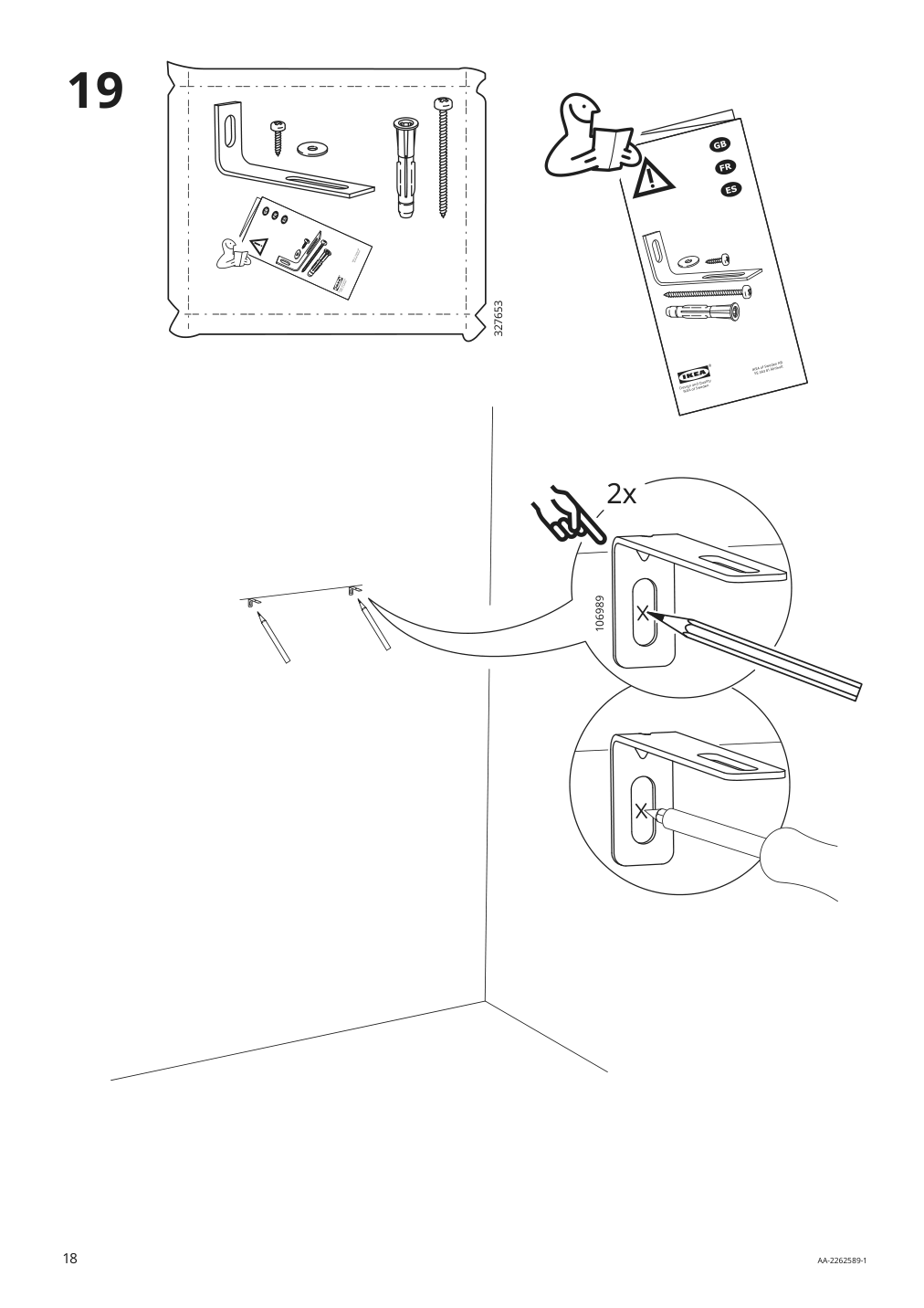 Assembly instructions for IKEA Gursken wardrobe with 2 doors light beige | Page 18 - IKEA GURSKEN wardrobe with 2 doors 005.032.99