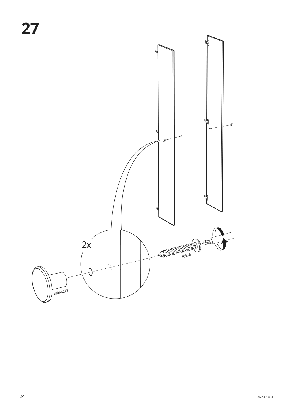 Assembly instructions for IKEA Gursken wardrobe with 2 doors light beige | Page 24 - IKEA GURSKEN wardrobe with 2 doors 005.032.99