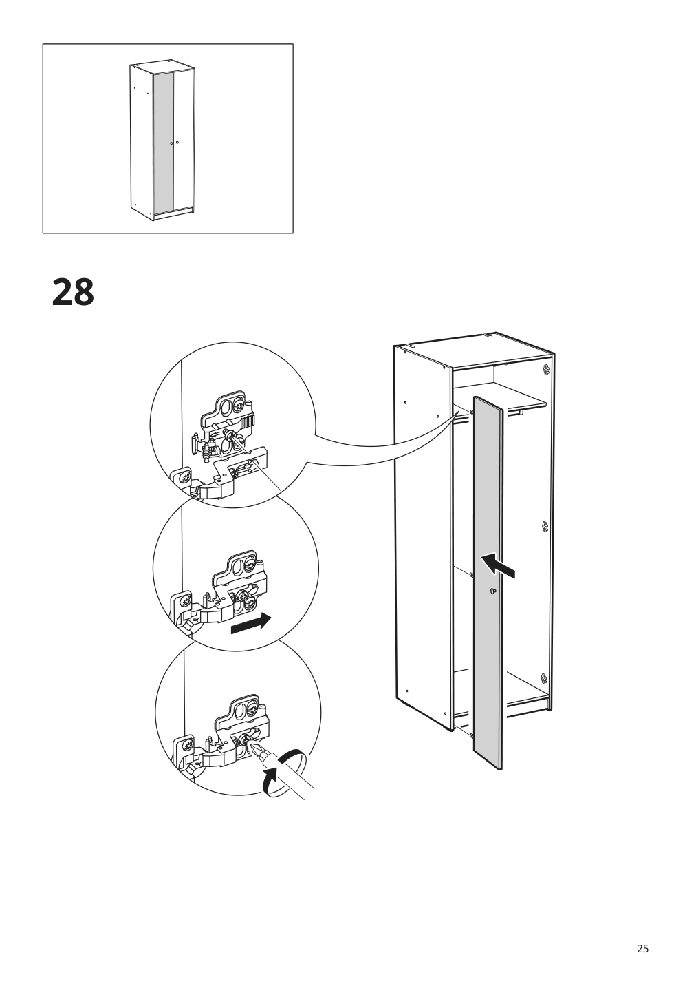 Assembly instructions for IKEA Gursken wardrobe with 2 doors light beige | Page 25 - IKEA GURSKEN bedroom furniture, set of 3 494.205.04