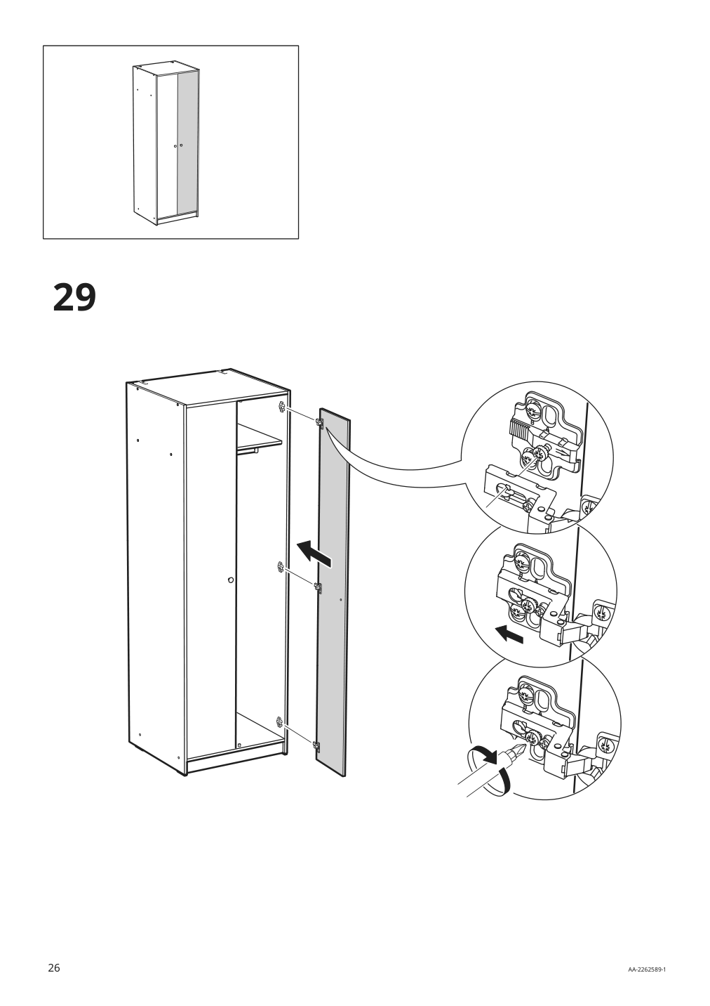 Assembly instructions for IKEA Gursken wardrobe with 2 doors light beige | Page 26 - IKEA GURSKEN wardrobe with 2 doors 005.032.99