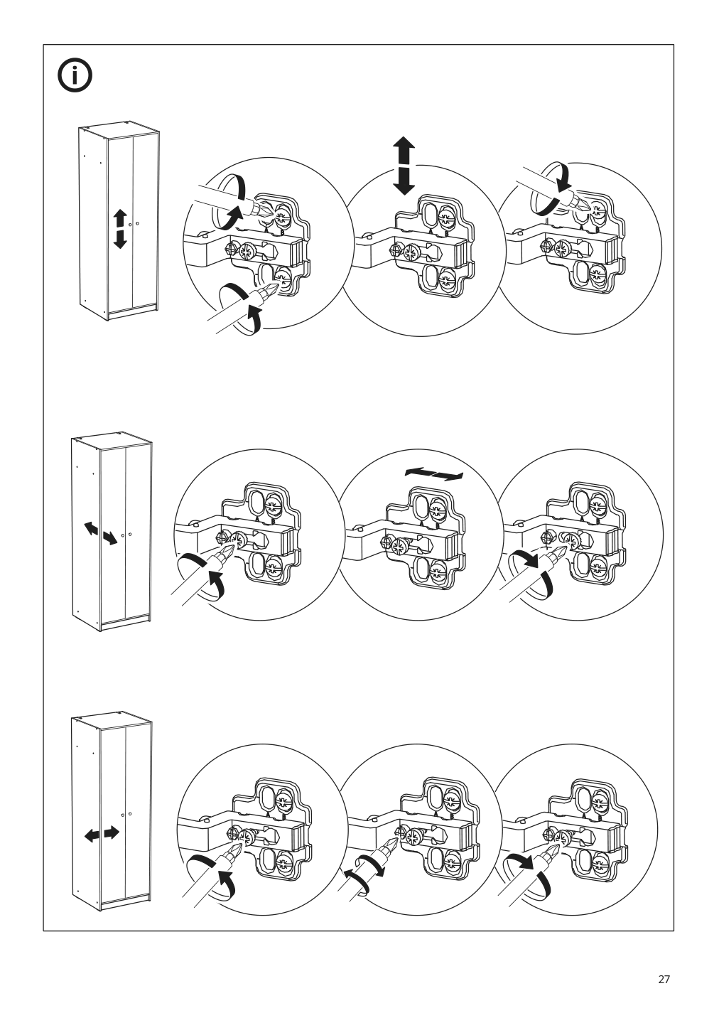 Assembly instructions for IKEA Gursken wardrobe with 2 doors light beige | Page 27 - IKEA GURSKEN wardrobe with 2 doors 005.032.99