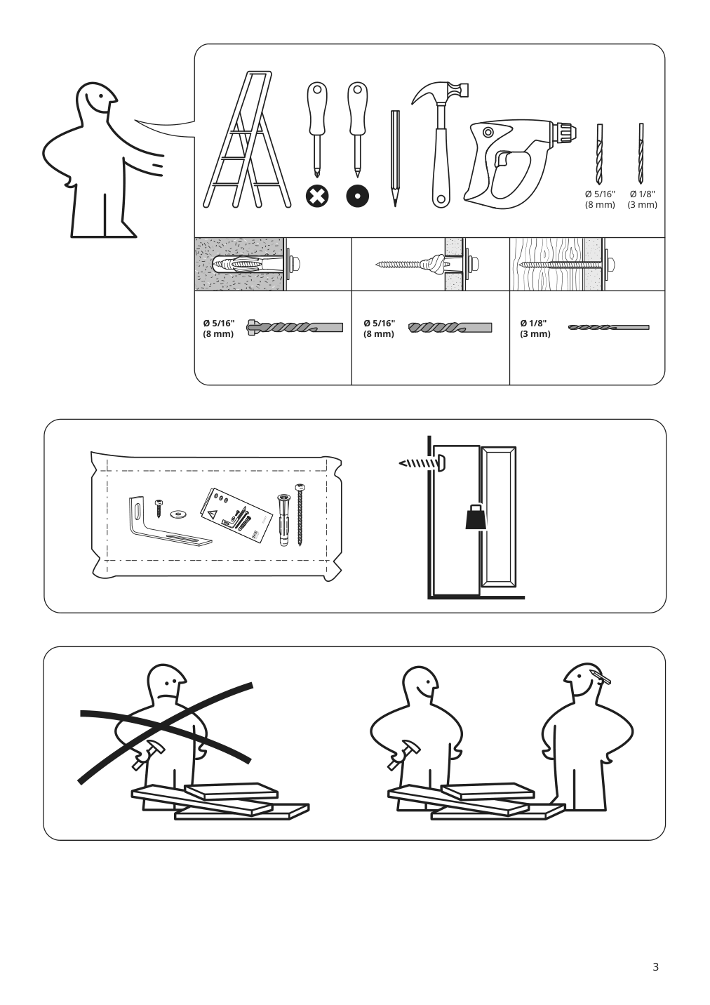 Assembly instructions for IKEA Gursken wardrobe with 2 doors light beige | Page 3 - IKEA GURSKEN bedroom furniture, set of 3 494.205.04