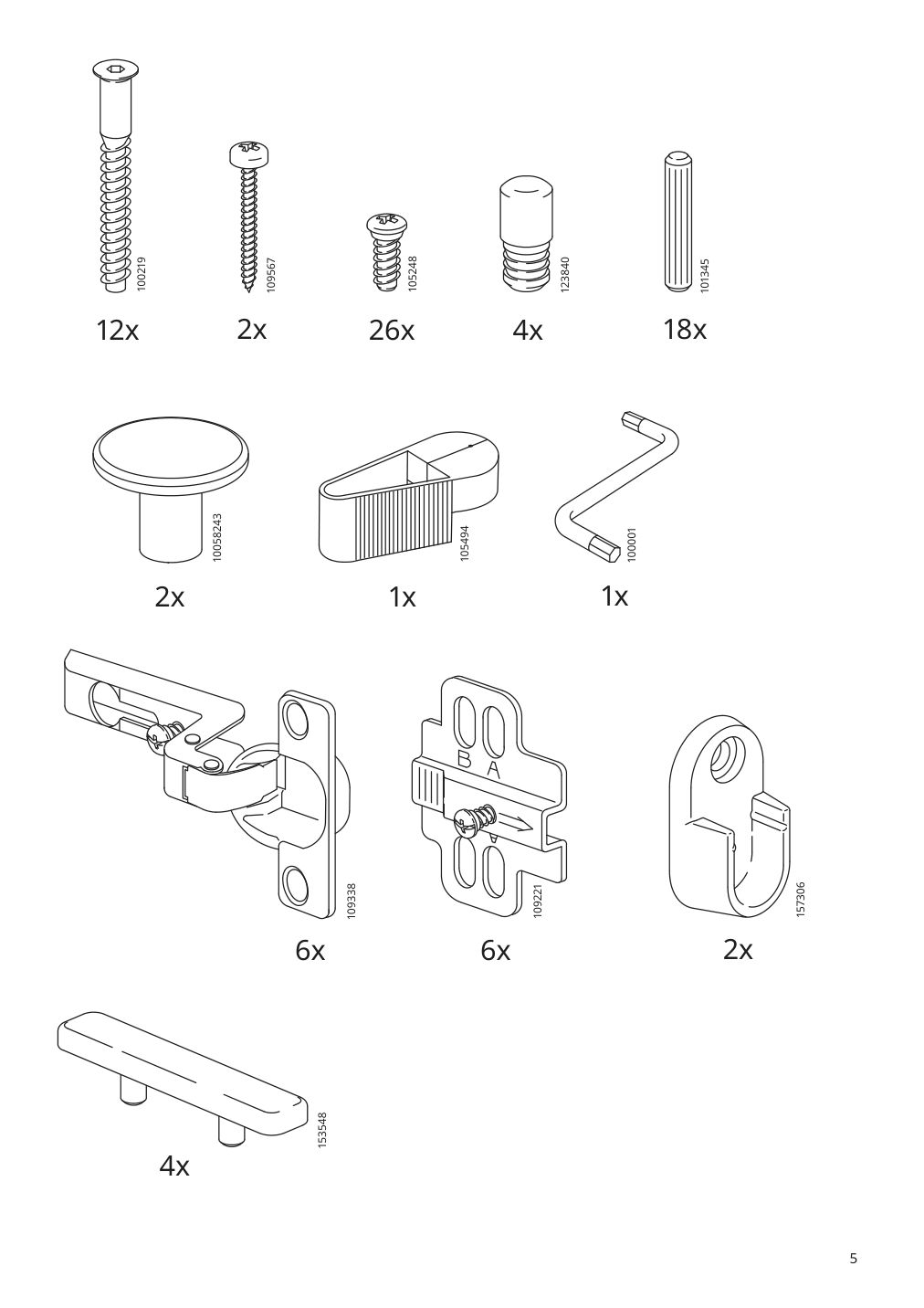 Assembly instructions for IKEA Gursken wardrobe with 2 doors light beige | Page 5 - IKEA GURSKEN bedroom furniture, set of 3 494.205.04