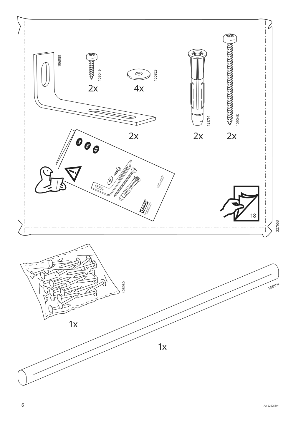 Assembly instructions for IKEA Gursken wardrobe with 2 doors light beige | Page 6 - IKEA GURSKEN wardrobe with 2 doors 005.032.99