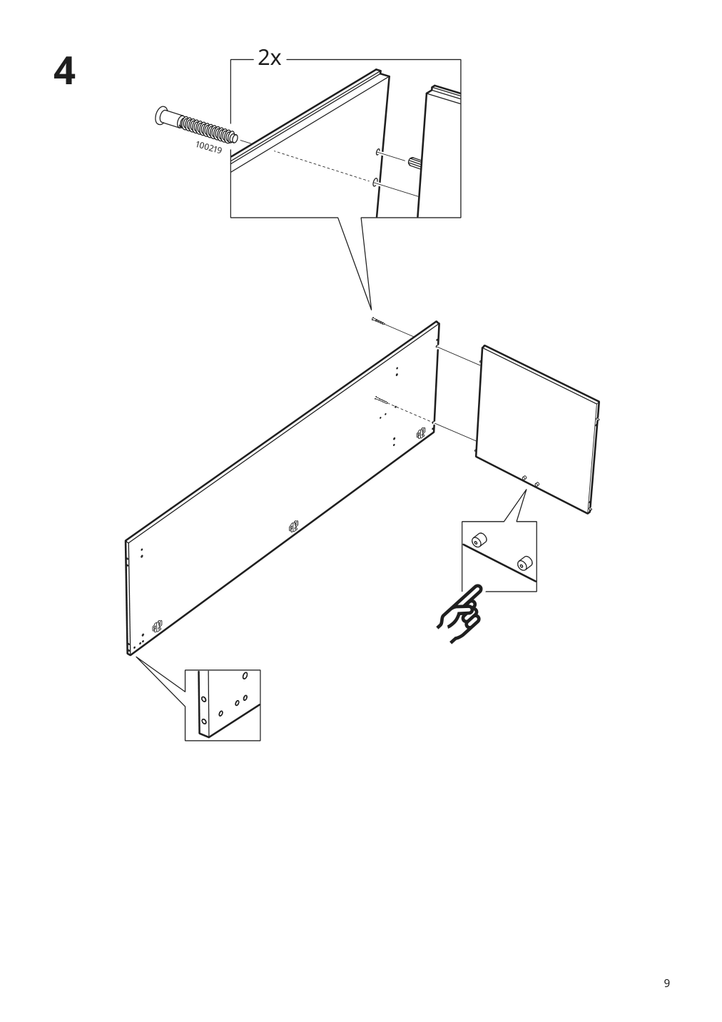 Assembly instructions for IKEA Gursken wardrobe with 2 doors light beige | Page 9 - IKEA GURSKEN bedroom furniture, set of 3 494.205.04