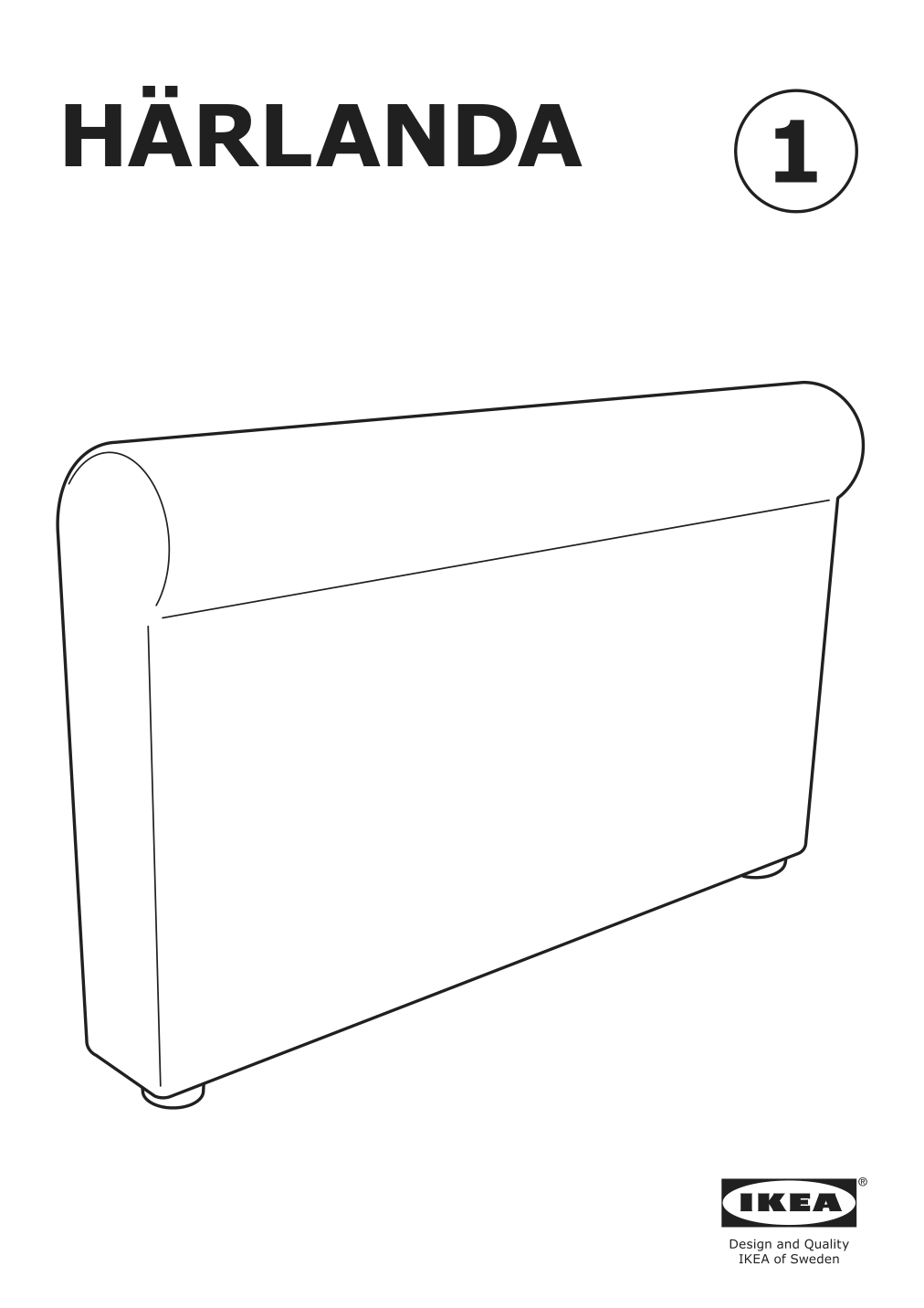 Assembly instructions for IKEA Haerlanda armrest frame | Page 1 - IKEA HÄRLANDA sectional, 5-seat corner 093.203.37