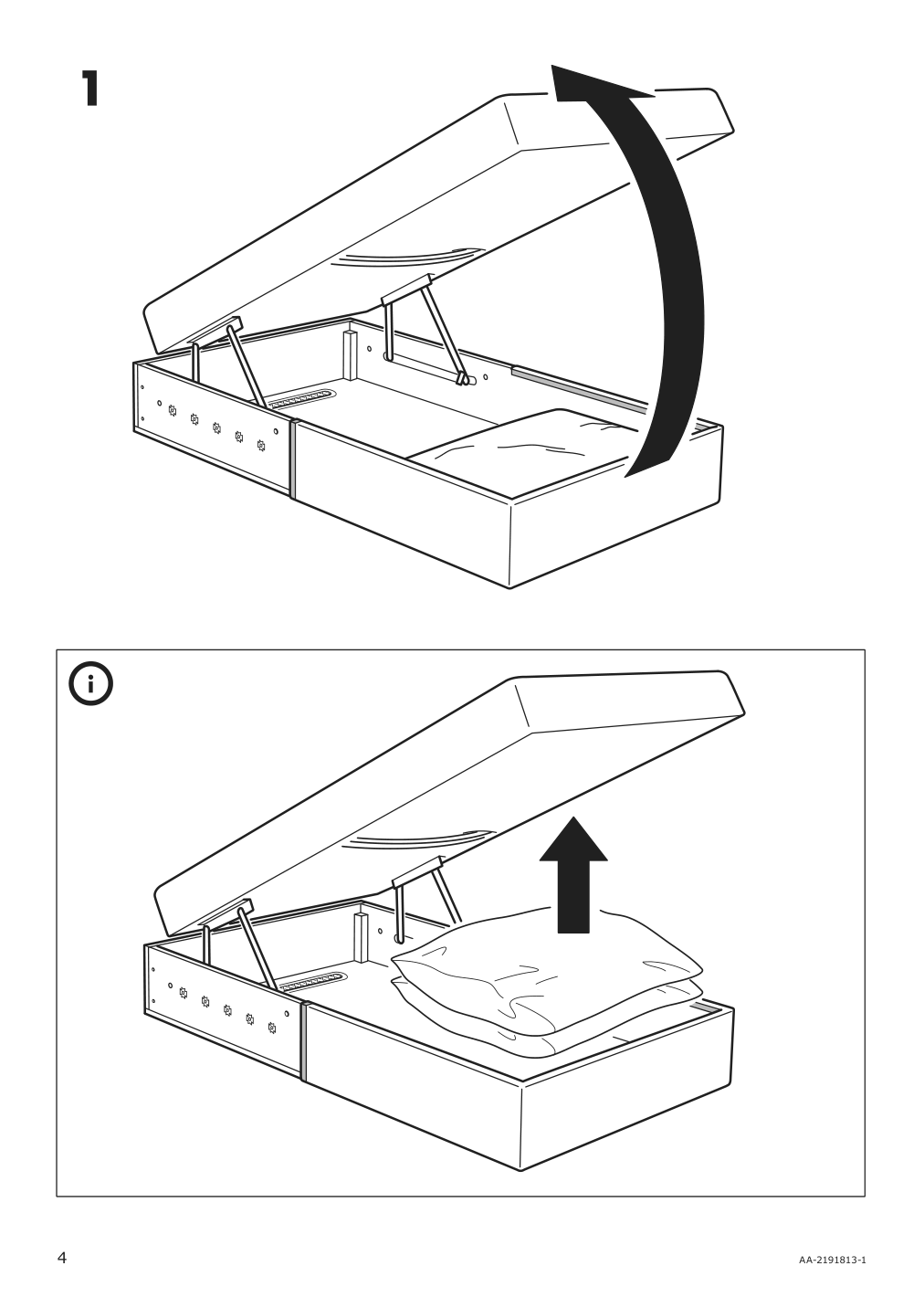 Assembly instructions for IKEA Haerlanda chaise section frame | Page 4 - IKEA HÄRLANDA sofa 293.202.80