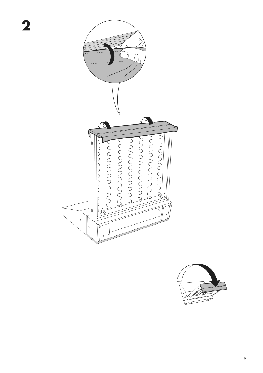 Assembly instructions for IKEA Haerlanda cover for 1 seat section ljungen light red | Page 5 - IKEA HÄRLANDA sleeper sofa 995.427.96