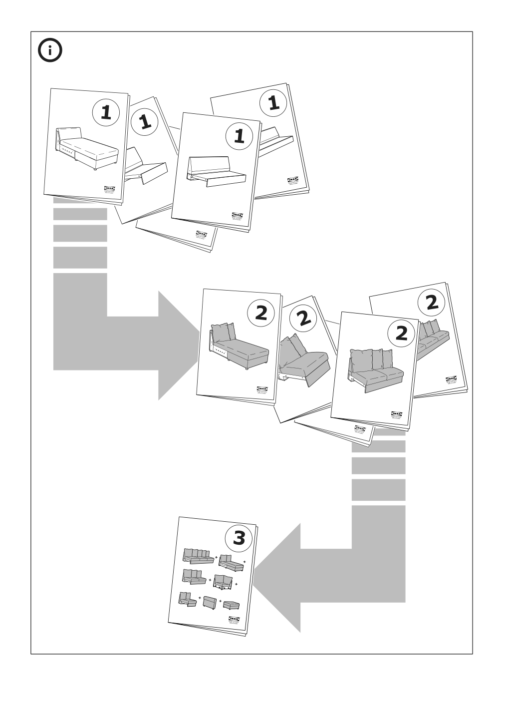 Assembly instructions for IKEA Haerlanda cover for ottoman with storage ljungen medium gray | Page 1 - IKEA HÄRLANDA cover for ottoman with storage 804.552.18