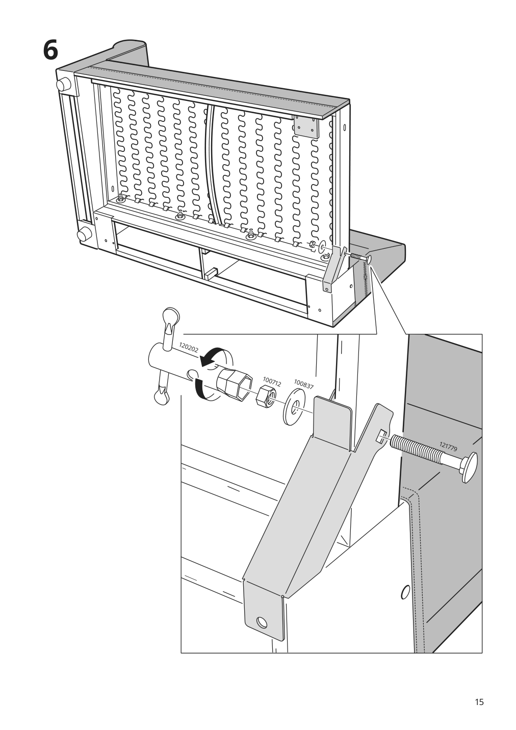 Assembly instructions for IKEA Haerlanda cover for armrest ljungen light red | Page 15 - IKEA HÄRLANDA cover for loveseat 493.205.90