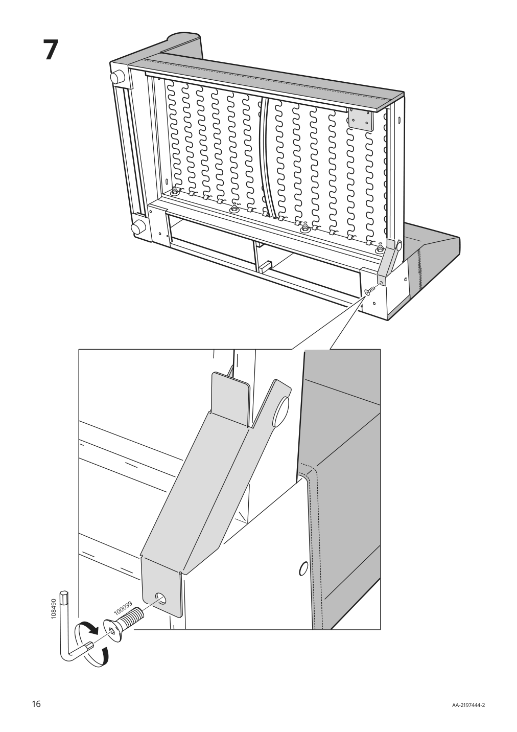 Assembly instructions for IKEA Haerlanda cover for armrest sporda natural | Page 16 - IKEA HÄRLANDA cover for sectional, 4-seat 593.206.79