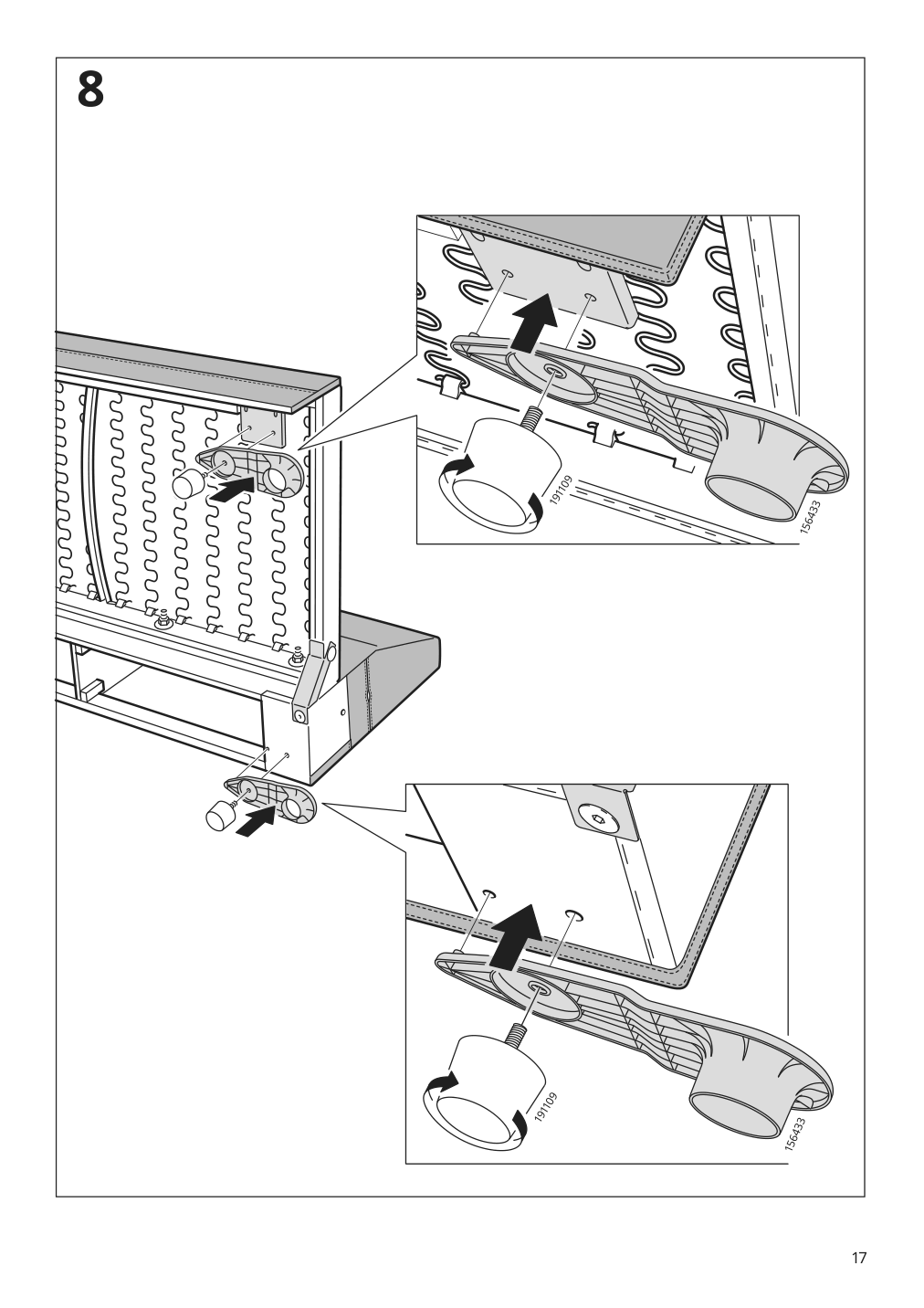 Assembly instructions for IKEA Haerlanda cover for armrest sporda natural | Page 17 - IKEA HÄRLANDA chaise cover 093.207.28