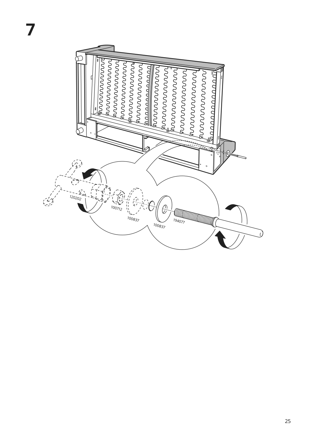 Assembly instructions for IKEA Haerlanda cover for armrest sporda natural | Page 25 - IKEA HÄRLANDA cover for sectional, 4-seat 593.206.79