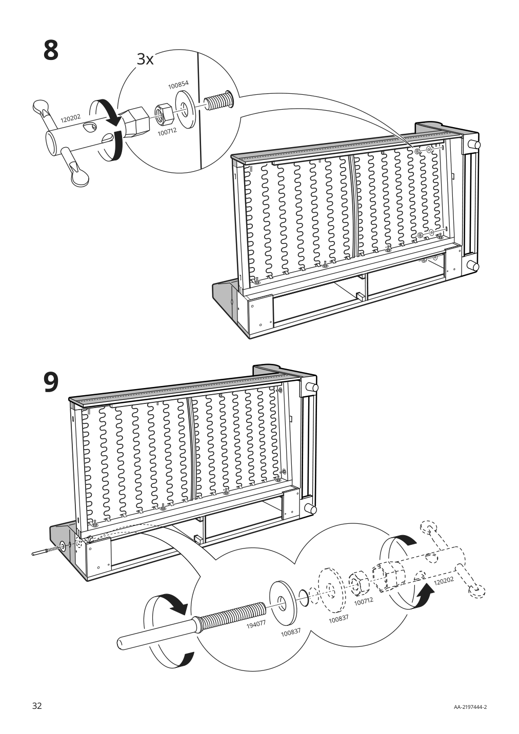 Assembly instructions for IKEA Haerlanda cover for armrest ljungen medium gray | Page 32 - IKEA HÄRLANDA cover for sofa 193.206.19