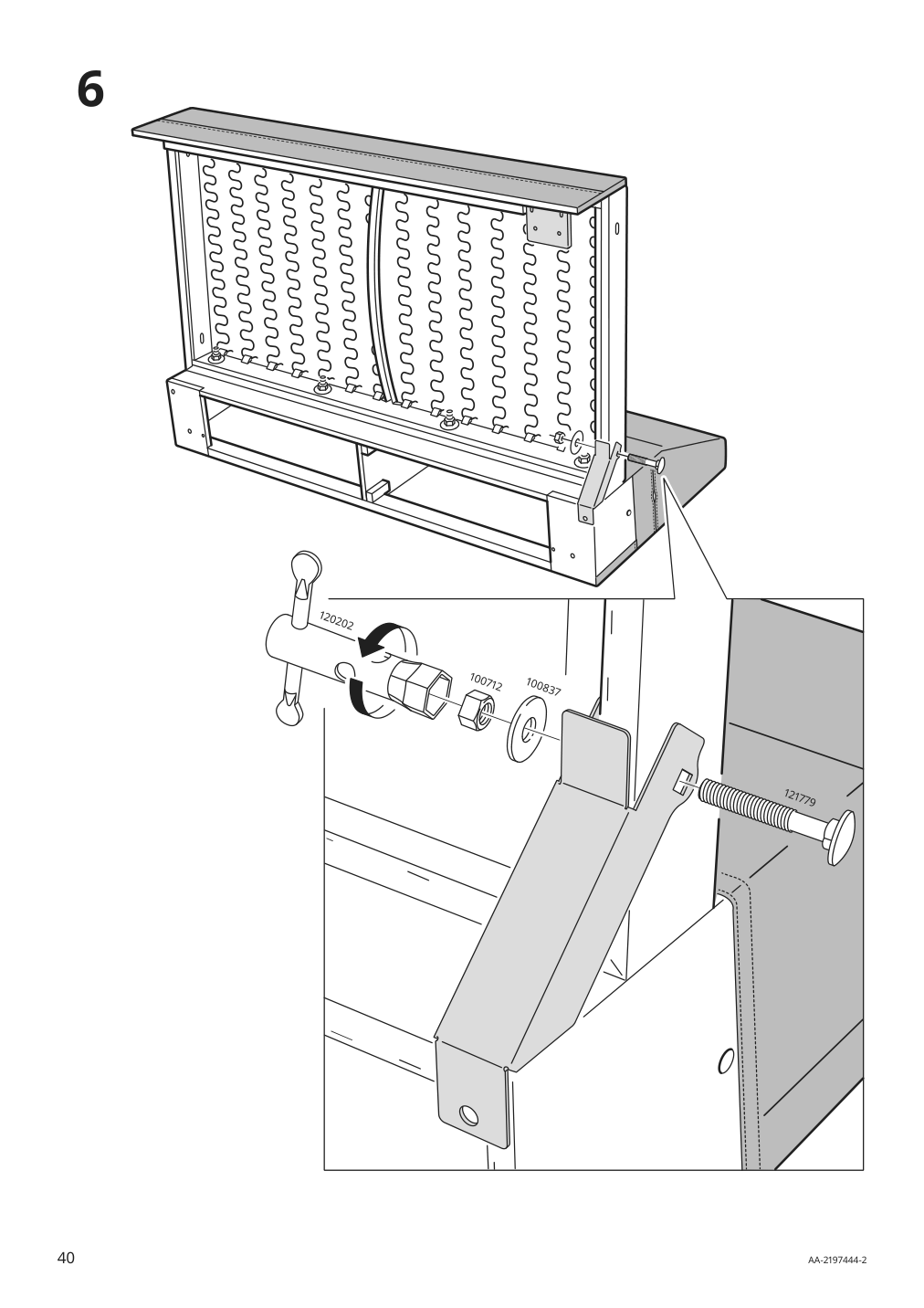 Assembly instructions for IKEA Haerlanda cover for armrest sporda natural | Page 40 - IKEA HÄRLANDA armchair 695.051.49