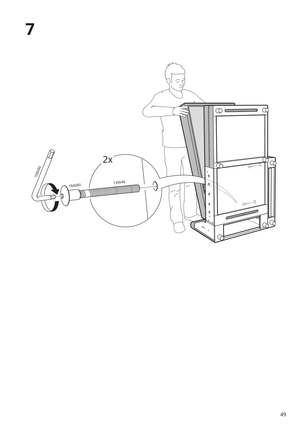 Assembly instructions for IKEA Haerlanda cover for armrest sporda natural | Page 49 - IKEA HÄRLANDA cover for sectional, 4-seat 593.206.79