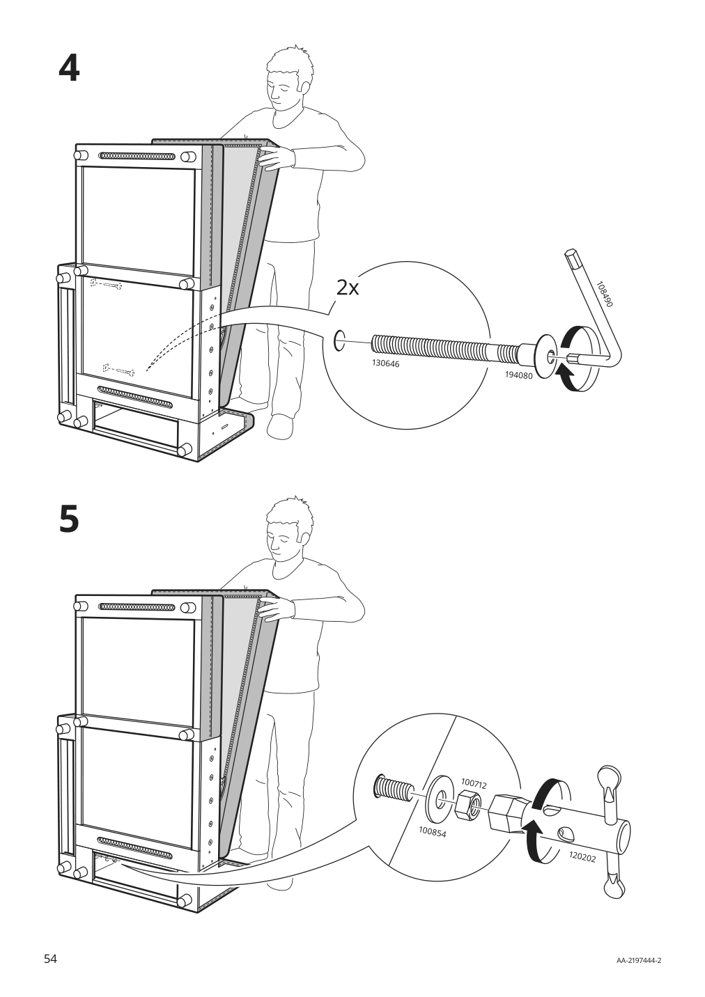 Assembly instructions for IKEA Haerlanda cover for armrest ljungen light green | Page 54 - IKEA HÄRLANDA sectional, 5-seat corner 093.203.37