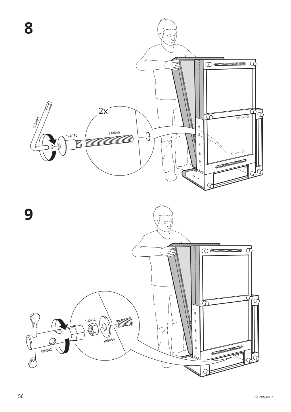 Assembly instructions for IKEA Haerlanda cover for armrest ljungen medium gray | Page 56 - IKEA HÄRLANDA cover for sofa 193.206.19