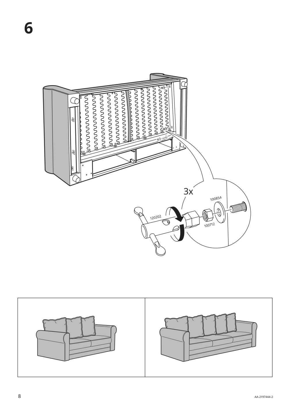 Assembly instructions for IKEA Haerlanda cover for armrest ljungen light green | Page 8 - IKEA HÄRLANDA sectional, 5-seat corner 093.203.37