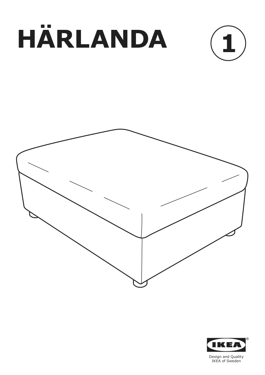 Assembly instructions for IKEA Haerlanda ottoman frame with storage | Page 1 - IKEA HÄRLANDA ottoman with storage 993.202.34