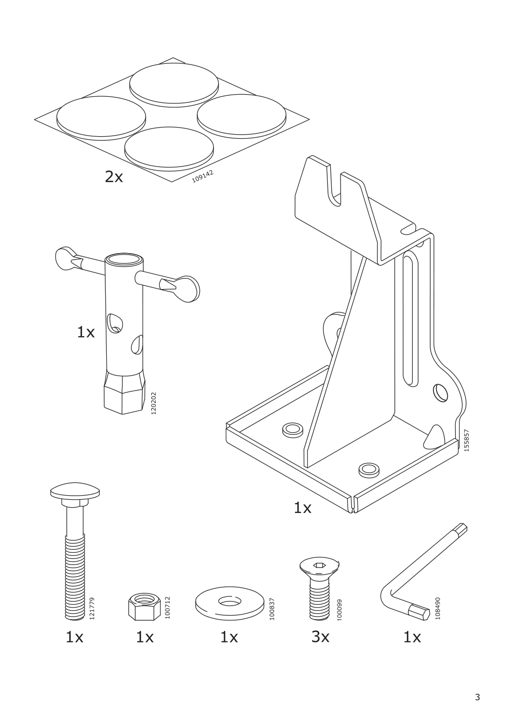 Assembly instructions for IKEA Haerlanda ottoman frame with storage | Page 3 - IKEA HÄRLANDA ottoman with storage 793.202.30