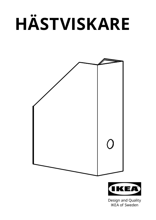 Assembly instructions for IKEA Haestviskare magazine file oak effect | Page 1 - IKEA HÄSTVISKARE magazine file 505.760.14