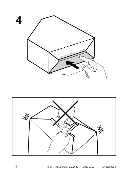 Assembly instructions for IKEA Haestviskare magazine file oak effect | Page 4 - IKEA HÄSTVISKARE magazine file 505.760.14