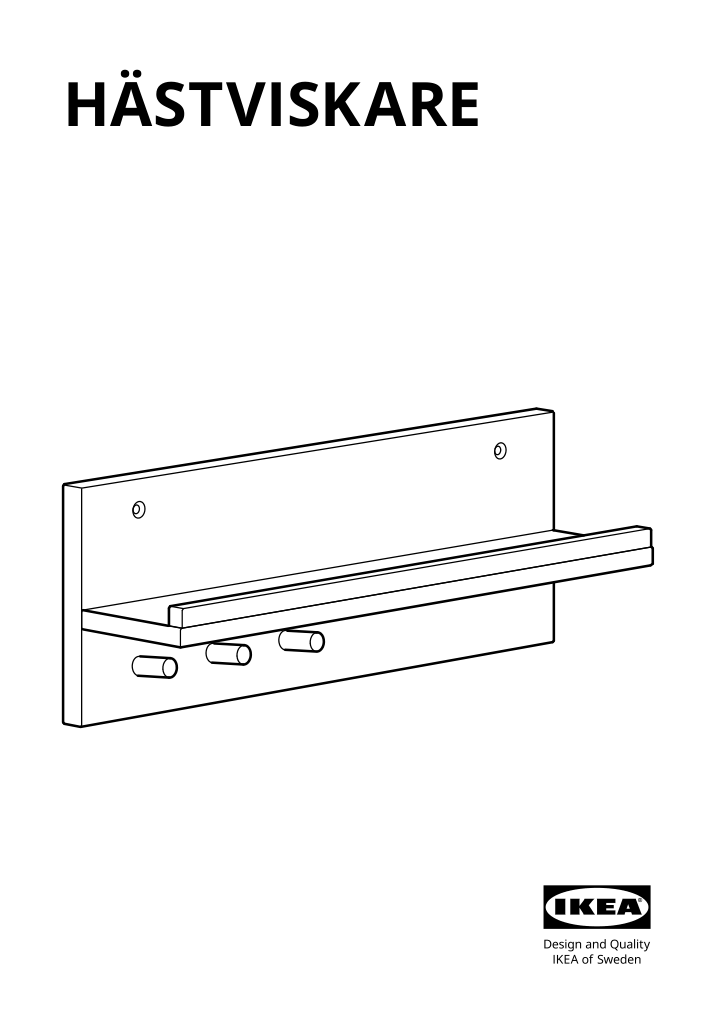 Assembly instructions for IKEA Haestviskare wll orgnzr hks oak | Page 1 - IKEA HÄSTVISKARE wll orgnzr/hks 305.552.96