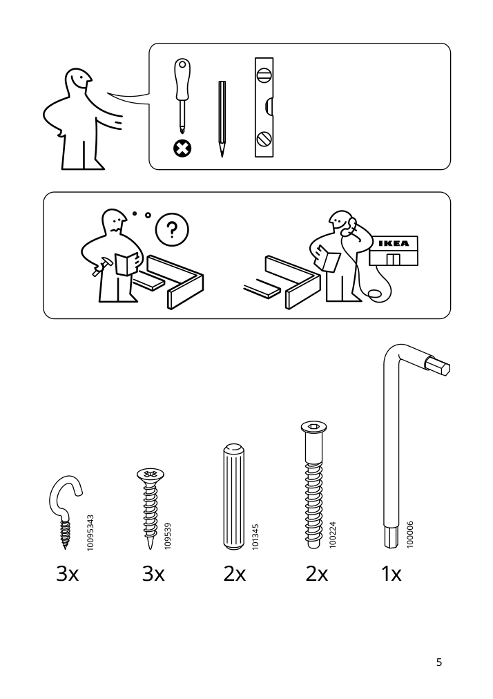 Assembly instructions for IKEA Haestviskare wll orgnzr hks oak | Page 5 - IKEA HÄSTVISKARE wll orgnzr/hks 305.552.96