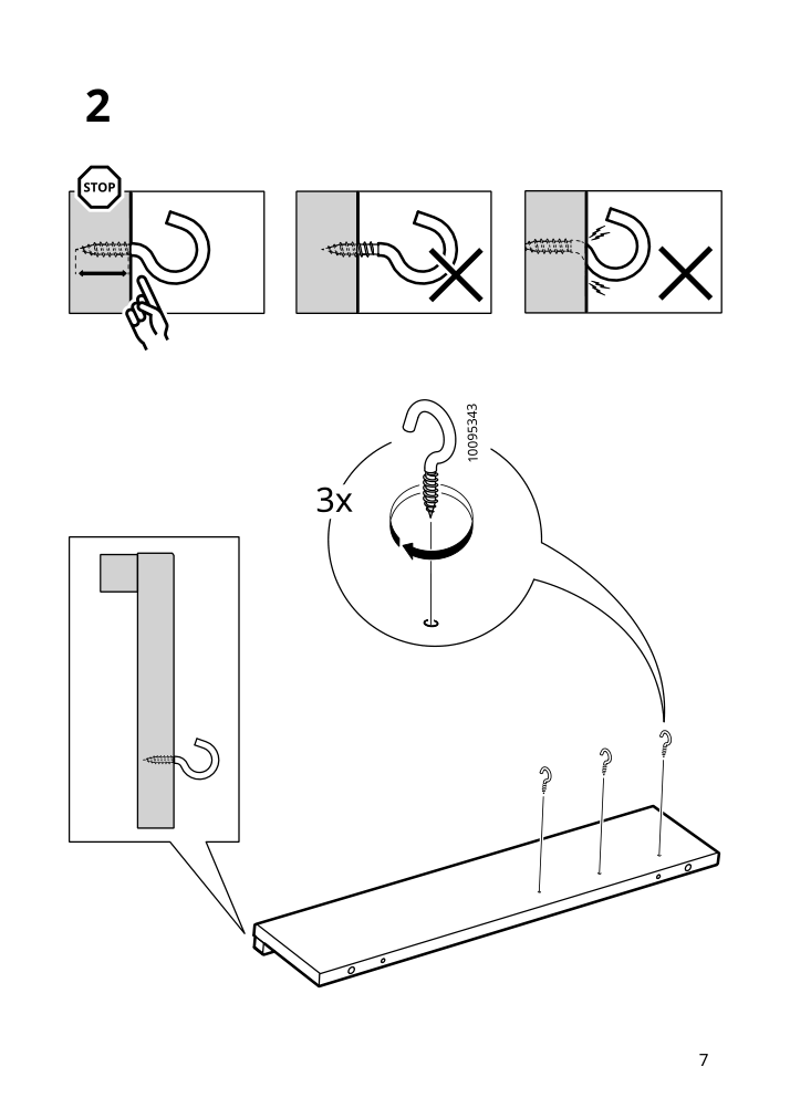 Assembly instructions for IKEA Haestviskare wll orgnzr hks oak | Page 7 - IKEA HÄSTVISKARE wll orgnzr/hks 305.552.96