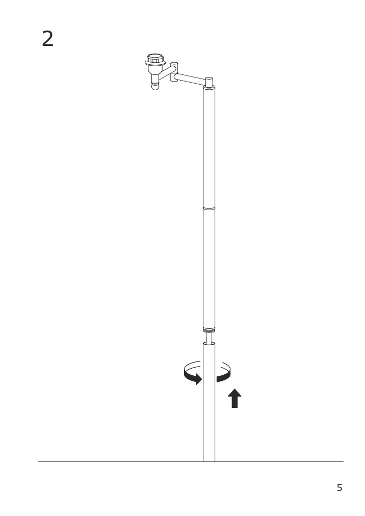 Assembly instructions for IKEA Halkip floor lamp with swing arm gray | Page 5 - IKEA HALKIP floor lamp with swing arm 304.270.44