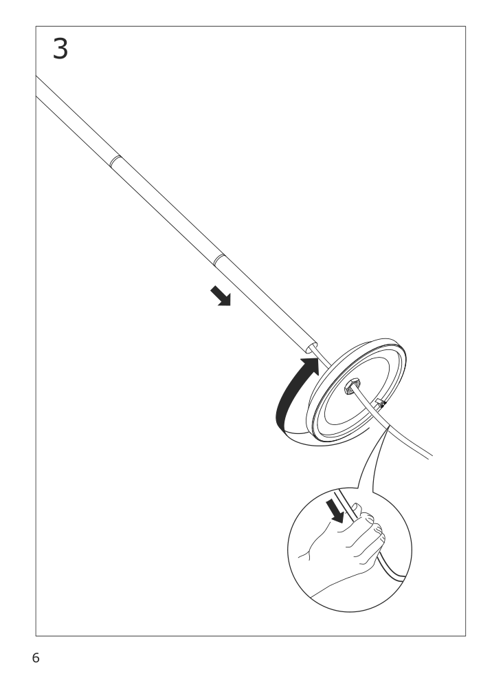 Assembly instructions for IKEA Halkip floor lamp with swing arm gray | Page 6 - IKEA HALKIP floor lamp with swing arm 304.270.44