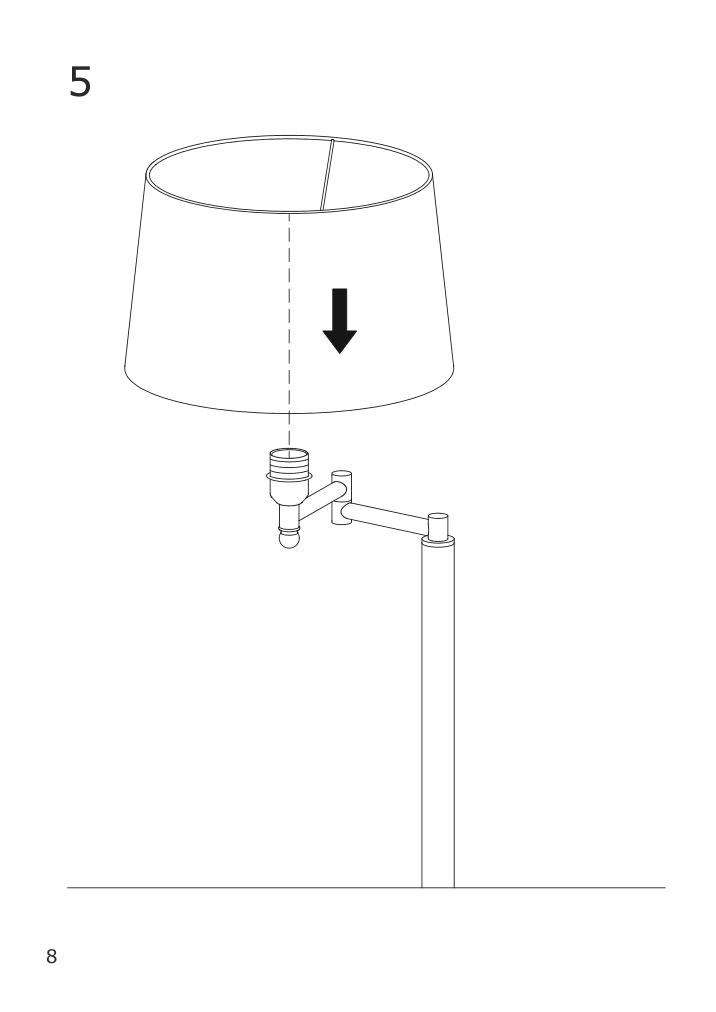 Assembly instructions for IKEA Halkip floor lamp with swing arm gray | Page 8 - IKEA HALKIP floor lamp with swing arm 304.270.44