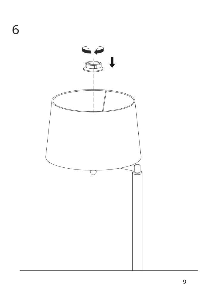 Assembly instructions for IKEA Halkip floor lamp with swing arm gray | Page 9 - IKEA HALKIP floor lamp with swing arm 304.270.44