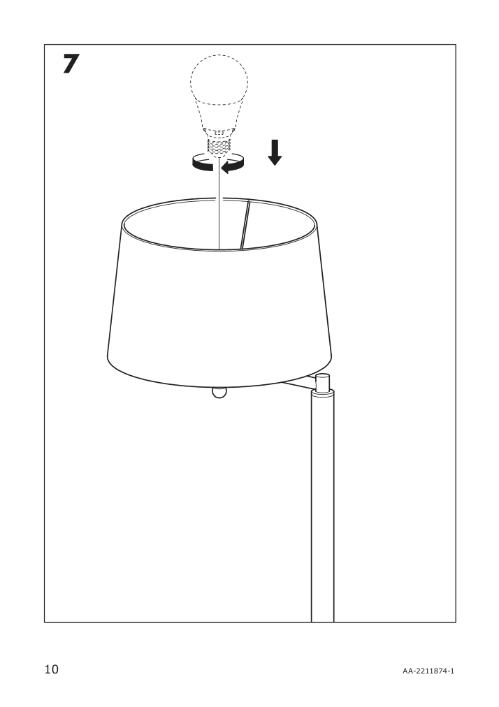 Assembly instructions for IKEA Halkip floor lamp with swing arm gray | Page 10 - IKEA HALKIP floor lamp with swing arm 304.270.44