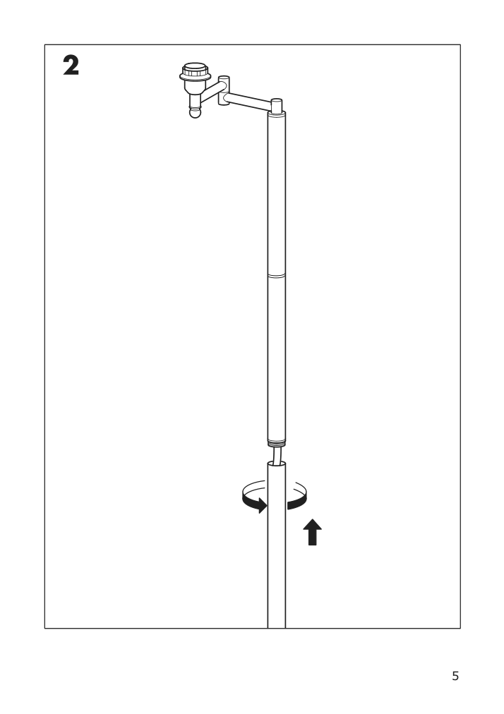 Assembly instructions for IKEA Halkip floor lamp with swing arm gray | Page 5 - IKEA HALKIP floor lamp with swing arm 304.270.44