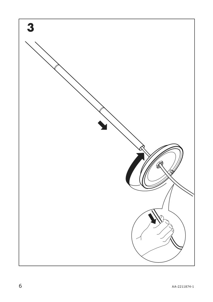 Assembly instructions for IKEA Halkip floor lamp with swing arm gray | Page 6 - IKEA HALKIP floor lamp with swing arm 304.270.44