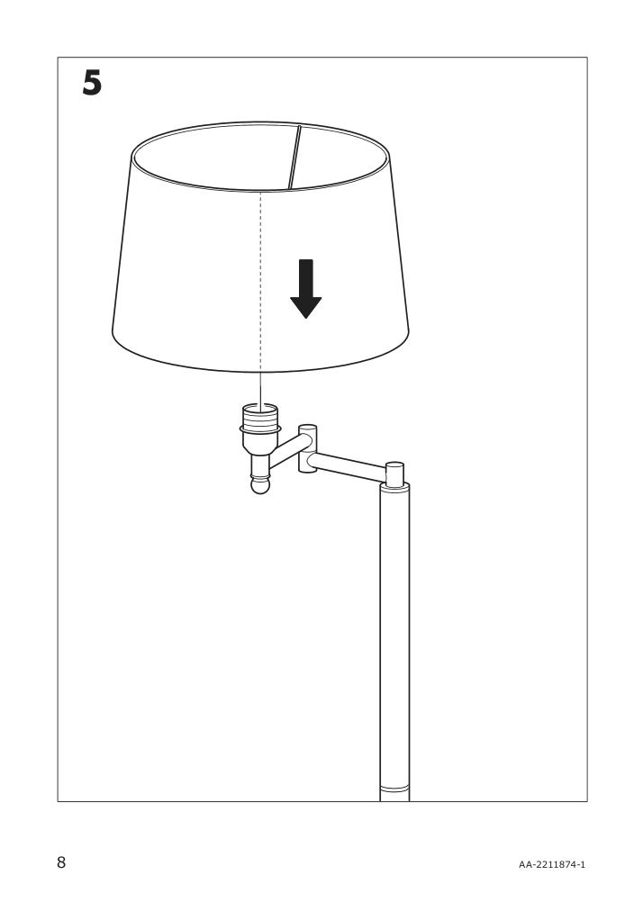 Assembly instructions for IKEA Halkip floor lamp with swing arm gray | Page 8 - IKEA HALKIP floor lamp with swing arm 304.270.44